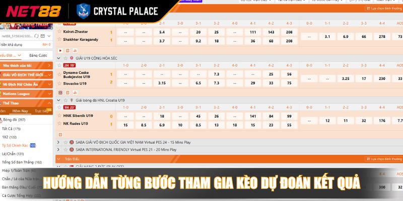 Hướng dẫn từng bước tham gia kèo dự đoán kết quả