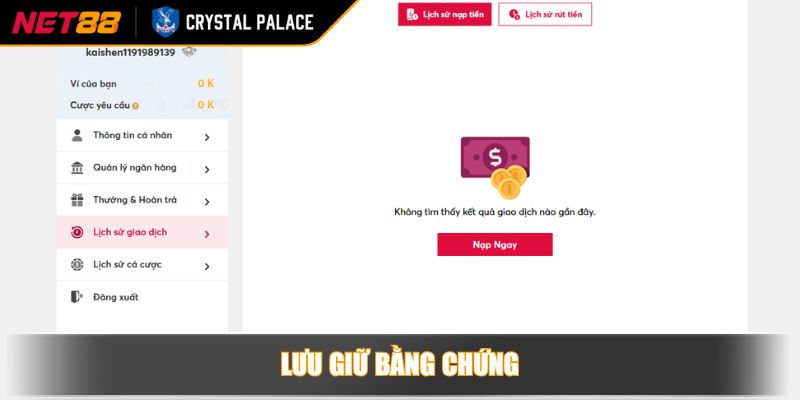 Lưu giữ bằng chứng 