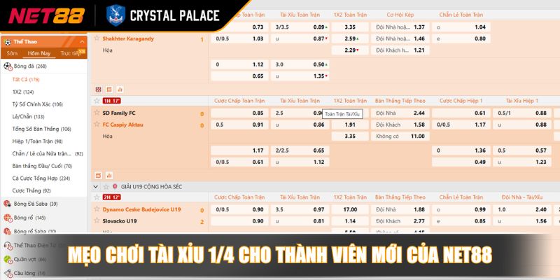 Mẹo chơi tài xỉu 1/4 cho thành viên mới của NET88