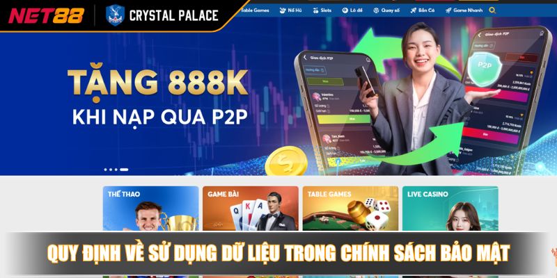 Quy định về sử dụng dữ liệu trong chính sách bảo mật
