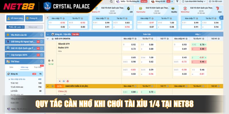 Quy tắc cần nhớ khi chơi tài xỉu 1/4 tại NET88